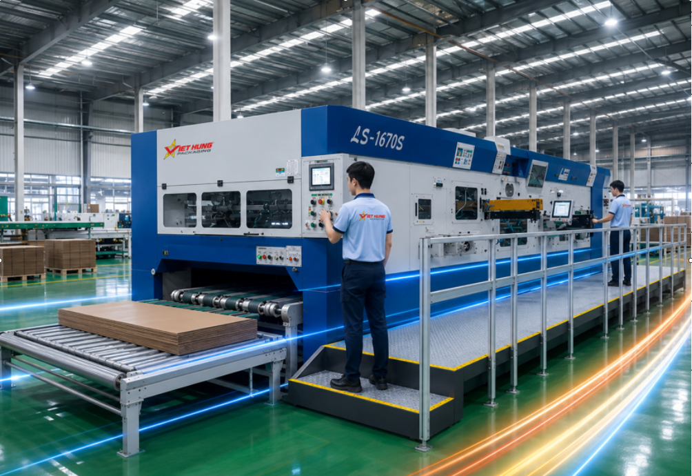 Dây chuyền máy gấp, đóng gói